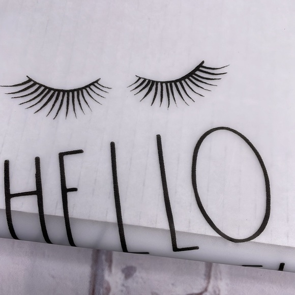 Rae Dunn HELLO BEAUTIFUL Shower Curtain Liner - Picture 2 of 7